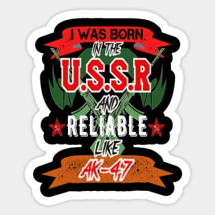 I Was Born In The USSR Sticker